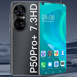 P50ProMax Phones Newest 7 3 Inch Smartphone Android 10 0 12GB RAM 512GB ROM 6800mAh Big Battery Deca Core CPU Mobile Phone 24 48MP Rear236D