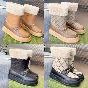 Australia Designer Snow Boots Wool Leather Platform Ankle Boots Warm Low Boot Fur Plush Winter Fall Snow Cotton Shoes For Women 35-42 With Box 428