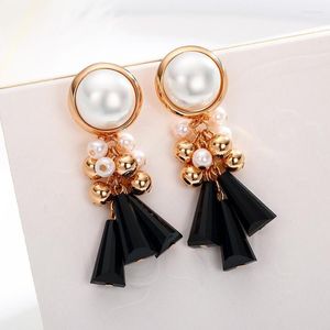 Brincos de backs moda moda eleglisl tassel design clipe de ouvido sem piercing for women wedding jewlery presente de natal presente