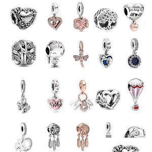 Takılar Tasarımcı Charms 925 Sterling Sier Circar Boncuklar Altın Kalp Şekillendirme Doğum Günü Anne Charm Fit Orijinal Avrupa Bilezik Diy Mücevher Dhpuc