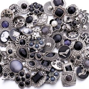 mm Noosa Ginger Snaps Button Jewelry Component Alloy Metal Rhinestone Diy Accessories for Snap Bracelets Jewellery Mix in Bulk