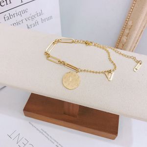 Marca de designer bracelets identificação feminino gordura letra jóias 18k ouro banhado aço inoxidável amantes de casamento presente pulseira pulseira de pulseiras