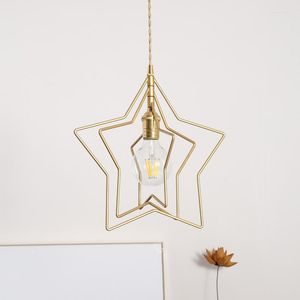 Kolye lambaları Altın DIY Nordic Star Light 360 Derece Oturma Odası için Dönebilir El Yemek Odası Bar LED Aydınlatma Tavan Lambası Armatürleri