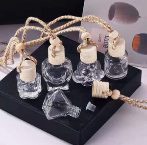 Diffusers Car Perfume Bottle Glass Decoration for Pendant 8ml Ornament Air Freshener for Essential Oils Diffuser Fragrance Storage Pocket Empty Bottles SN169