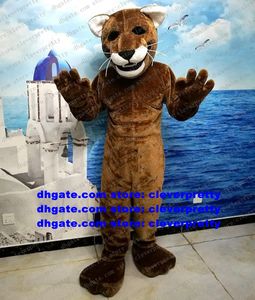 Traje de mascote de leão de leão marrom escuro, leopard pantera Pard Cougar Cheetah Personagem Adulto Reunião Anual de Artes Cênicas ZX598
