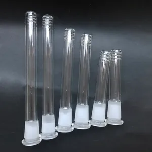 Smoking Accessory Hookahs 3inch-6inch 18mm male to 14mm female Glass downstem Diffuser tube stem Adapter Diffused Down Stem For Glass Beaker Bong Pipe