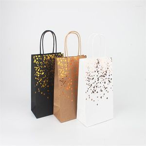 Geschenkverpackung Bag Verpackungstasche Hand Gold Folie Mariage Kraftpapier mit Handlungsschachtel recycelbarer Partydekoration