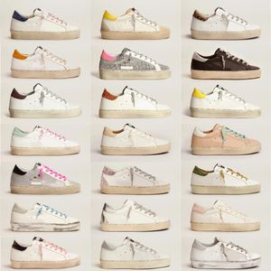 Sapatos de grife com marca italiana Golden Women's Casual Shoes Speaker Star Sabot Diamond Sneakers