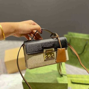 GBAG Womens Designer Bag Evening Bags Shoulder Women Mini Handväskor Fashion Color Matching Small Square Crossbody Padlock Vintage Camera 220801