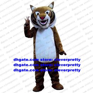 Brown Wildcat Wild Cat Mascot Costume Lynx Catamount Bobcat Character Company Aktivitet PREVALLING ZX614