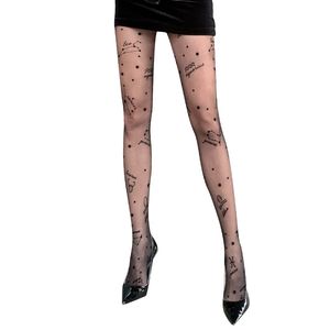 Home Textile Letter Design Socks Sexy Tights Leg Socks Fashion Luxurys Breathable Designers Lace Stocking Printed