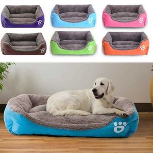 Dog Bed Mat House Pad Warm Winter Pet House Nest Dog Stripe Bed With Kennel för små medelstora stora hundar Plush Cozy Nest C1004208H