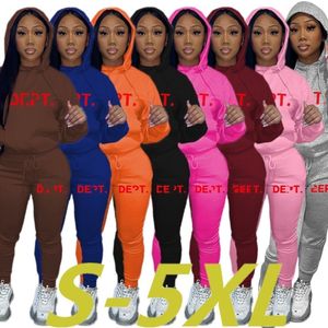 2024 Designer Brand donna Tute Tute da jogging stampa due pezzi Set felpe Pantaloni manica lunga Tute abbigliamento sportivo Abiti 5XL Plus size Abbigliamento casual 8913-6