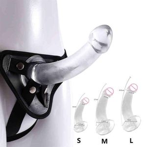 Massager Vibrator Sex Toys Penis Cock Strap On Realistic Dildo Pants for Men Double Dildos With Rings Man Strapon Harness Belt Adult GA248D