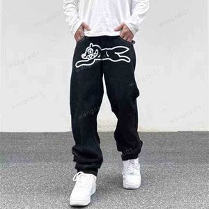 Männer Jeans 2022 Ropa Hund Print Streetwear Männer Hip Hop Baggy Jeans Hosen Y2K Kleidung Gerade Lose Goth Denim Hosen pannes Vaqueros 1110H22