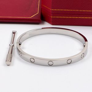 Luxuriöses, feines Markenarmband, Herrenschmuck für Frauen, einfach zu schließender Armreif, Roségold, voller Diamanten, Liebesarmbänder, Hochzeit, Verlobung, Schraubarmband