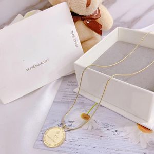 Pendant Necklaces Design Necklace Choker Chain Gold Plated Stainless Steel Necklaces Pendant Statement Fashion Womens Wedding Jewelry Accessories X153