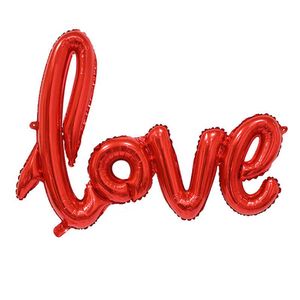 Ligatures LOVE Letter Foil Balloon Decoration Red Rose Gold Helium Ballon Anniversary Wedding Valentines Party Bride Globo De Papel De Aluminio Con Letras De Amor.