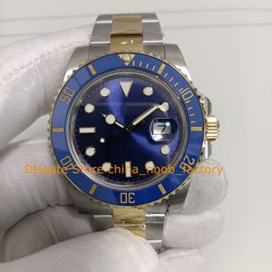 7 цветных мужчин Автоматические часы для мужчин 40 мм дата BP Керамическая двухцветная золотая стальная браслет синий циферблат люминесцентный механический BPF Cal.2813