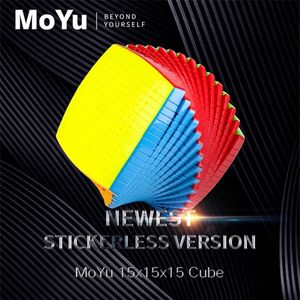 Promo moyu 15 lagen 15x15x15 met geschenkdoos zwarte stickerloze kubus snelheid magie puzzel 15x15 educatief cubo magico speelgoed voor kind y200422670