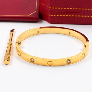 Schraubarmreifen 316L Titan Liebesarmbänder Armreif Silber Roségold Armband Edelstahl Damen Herren Schraubendreher Designer Armband Paar Schmuck Nicht allergisch