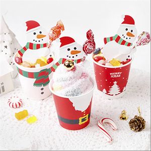 50pcs / الكثير من الرسوم الكاريكاتورية Santa Claus Paper Lollipop Cards Diy Lollipop Gift Package Decory Decorting Christmas 2022 /2023 Navidad New Year Fy392 T1110