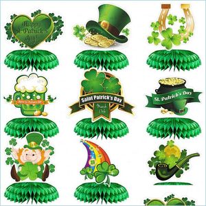Diğer Festival Parti Malzemeleri St Patricks Günü Honeycomb Masaüstü Masa Süsleri İrlanda Festival Partisi Ev Dekorasyon Damlası Teslimat DHIQ1