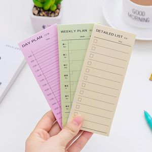 1PC Planejador diário de memorandos diários Planner Sticky Notes Week Plan Detalhada Listas detalhadas de notebook Escola Office Stationery Supplies Papeleria