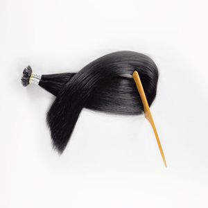 Brezilyalı Avrupa sarışın renk 613 düz uç saç keratin füzyon remy bakire düz ön bağlı insan hairextensentions 200 gram