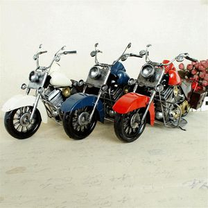 SM Iron Metal Classic Motorcycle Model zabawki w stylu retro ręcznie robionym ornament na świąteczny dzieciak urodzinowy