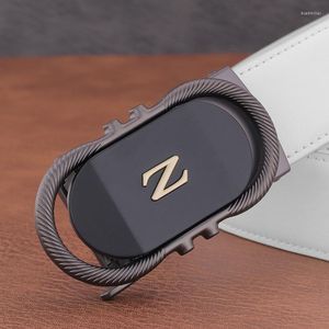Belts Casual Boys Letter Z Automatic Buckle Designer Men Luxury High Quality Leather Jeans Waistband