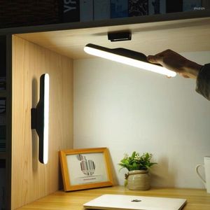 Bordslampor niclux magnetisk lampa hängande trådlös beröring ledd skrivbord hem skåp studie läsning tröjlöst dimning usb nattljus