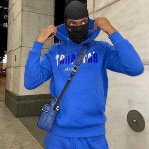 Мужские толстовки Толстовки Blue Trapstar Hoodie 2022 Trending Products Высокое качество Мужчины Женщины Мода Повседневная толстовки с капюшоном Set Y2211