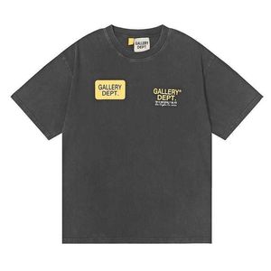 Tasarımcı GalleryDept Mens T Shirts Dept Los Angeles Exclusive American High Street Kısa Kollu Tshirt Taban