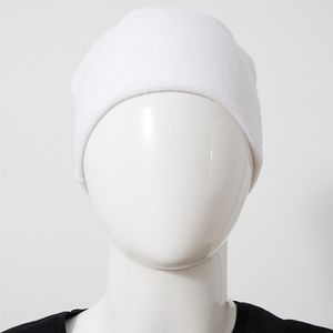 Sublimering blank vit hatt gåvor vinter höst polar fleece varm värme överföring tryck vuxna barn baby beanie cap gorros diy utomhus b5