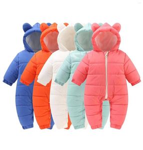 Jacken Große Jungen Herbstmäntel Geborenes Kleinkind Baby Mädchen Winter Warmer Schneeanzug Bärenohren Kapuzenoverall Kleinkind Charakter Mantel