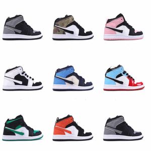 Mid High Top Jumpman 1 fleece Basketball Shoes Boys Girls Kids Toddler Sports Trainer Obsidian University Blue Multicolor Teen Infans Baby Outdoor Sneaker Trainers