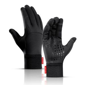 Five Fingers Gloves Winter Men Women Cycling Full Finger Touch Screen Antislip Waterproof Windproof Warm Thermal Fleece Bike Bicycle 221110