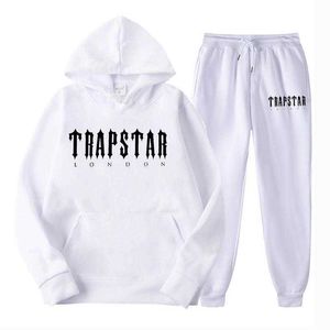 Den nyaste modellen under 2024 Tracksuits Tracksuits Men's Tracksuit Trend Hooded 2 Pieces Set Hoodie Sweatshirt Sweatpants Sportwear Jogging Outfit Trapstar Man Cloth