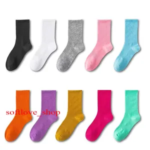 Bulk Cotton Sports Socks for Men & Women - 10 Color Variety, NK Letter Print, Comfort Fit