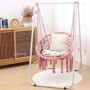 Camp Furniture Modern Nordic Hammock Safety Hanging Chair Rope Outdoor Indoor Garden Seat For Child Adult TG