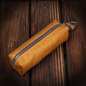 CAR KEY 2021 NEW NEWINE LEATHER SENING MEN ORGENIZER POCKER POUCH COW SPLICE BAG LING ANDERKENTER CASE WALLET T221110