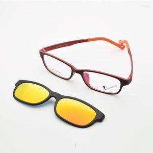 Montature per occhiali da sole Occhiali ultraleggeri Clip magnetica su montatura per miopia Occhiali da vista polarizzati Occhiali 3D funzionali Ultem Uv 400 KT1306