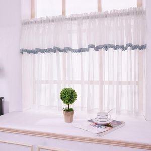 Curtain RZCortinas Pastoral Kitchen Curtains With Elegant Valance White Coffee Modern Window Sheer For Livingroom 1PC