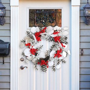 Decorative Flowers Sac Christmas Wreath With Lights Wall Decor Door Garland Front Porch Decorations Outdoor Outside Fall