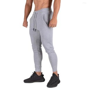 Calça masculina cortantes magros sortpantes de moletom masculino de algodão casual calça de algodão masculino ginástica correndo esporte treinamento trackpants sólidos