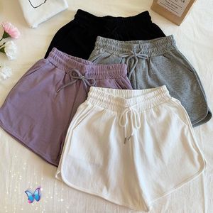 Running Shorts Sports Women Summer 2022 Candy Color Anti Emptied Skinny Casual Lady Elastic Waist Beach Short Pants