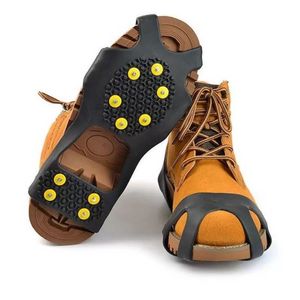Ice Snow Grips Cleat Over Shoes 10 Steel Studs Ice Cleats Boot Rubber Spikes Anti-slip Snow Ski Gripper Ice Climbing Footwear FY2501 bb1111