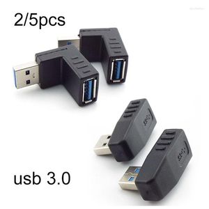Akcesoria oświetleniowe 2/5PCS 90 Kąt USB 3.0 Typ Mężczyzna do żeńskiej M/F Złącze złącza Złącza Extender Wtyczka do laptopa PC