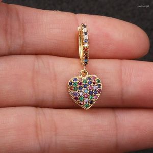 Hoop Earrings Fashion Bohemia Colorful Multicolor Huggies With Geometric Heart Sea-Star Snake Pendant Dangle Earring Jewelry